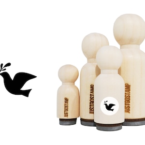 Peace Dove Rubber Stamp - Tampon en caoutchouc gravé au laser pour l’artisanat, l’estampage, les planificateurs - Animal Stamp
