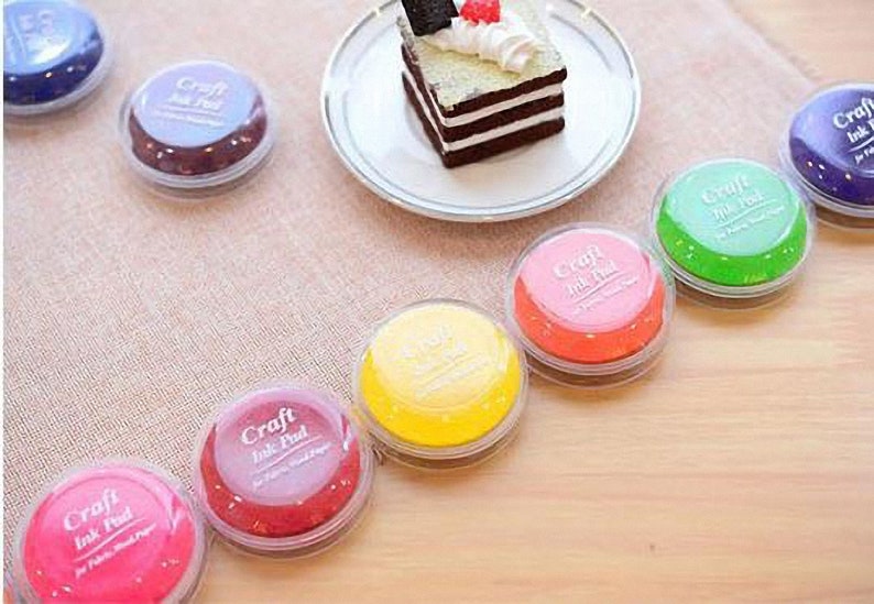 Craft ink pad Stamps ink pad Circle Multipurpose ink pad Colorful ink pad Fingerprint ink pad