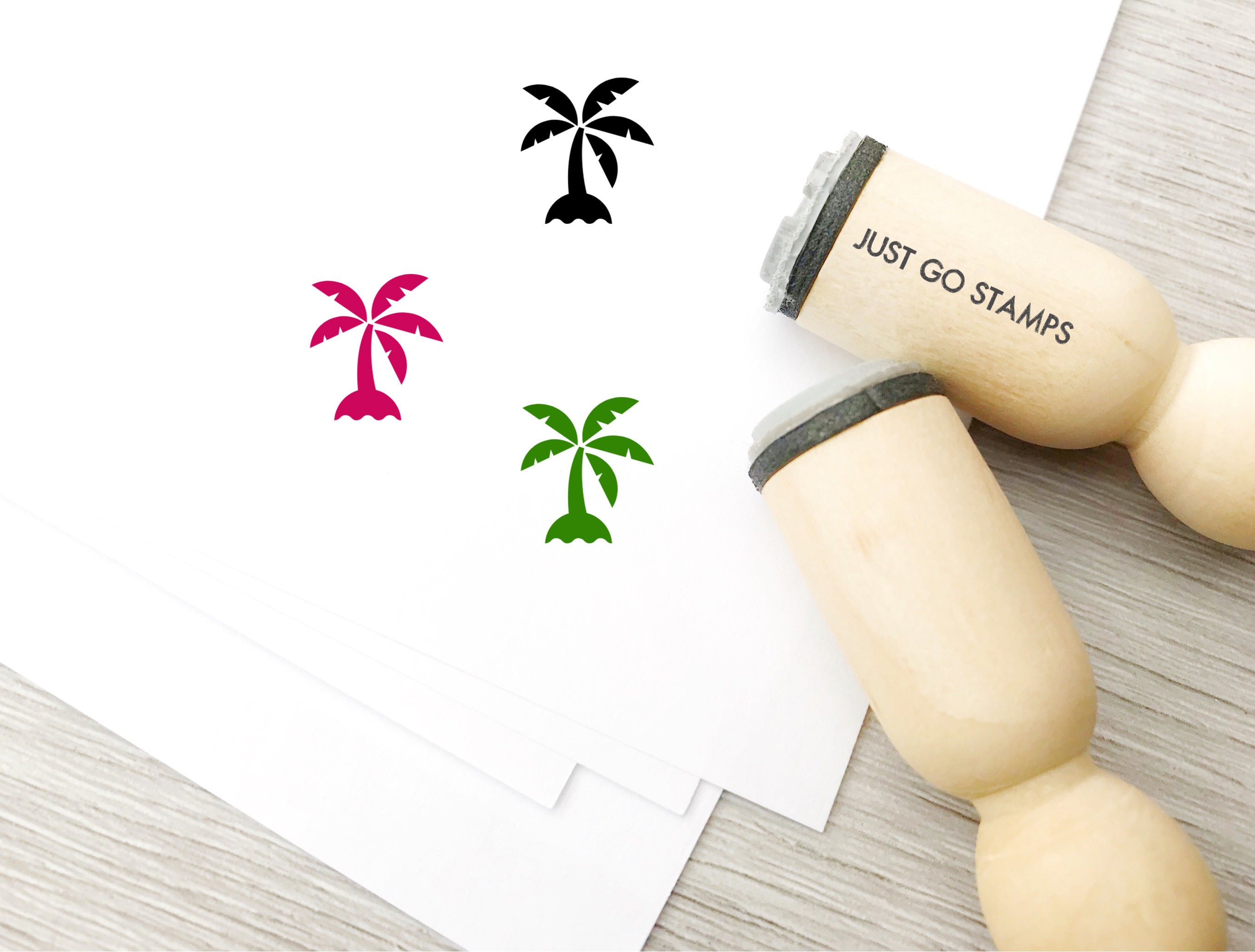 Palm Tree Rubber Stamp Φ16mm/20mm/25mm Rubber Stamp Tree | Etsy