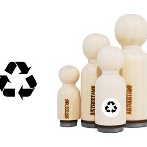 Recycle stempel - Lasergraviertes Stempelgummi zum Basteln, Stempeln, Planer - Recycling Stempel