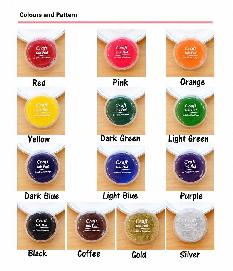 Craft ink pad Stamps ink pad Circle Multipurpose ink pad Colorful ink pad Fingerprint ink pad