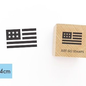 Francobollo di gomma bandiera America - Φ20/30/40mm Square Stamp - USA Flag Stamps - US Flag Stamps