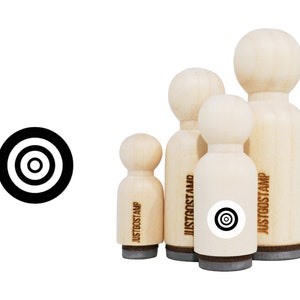 Bullseye Rubber Stamp - Tampon en caoutchouc gravé au laser pour l’artisanat, l’estampage, les planificateurs - Timbre d’objectifs - Timbre de cible