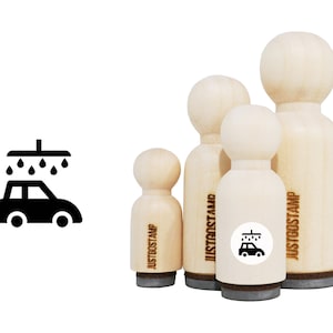 Car Wash Rubber Stamp - Laser Engraved Rubber Stamp for Crafting, Stamping, Planners