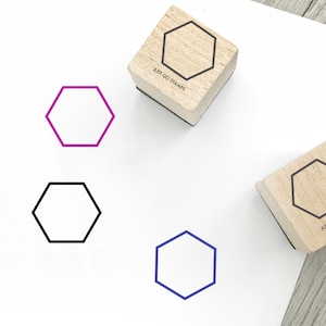 Tampon hexagonal - Mini tampon Φ20/30/40 mm - Tampon formes géométriques