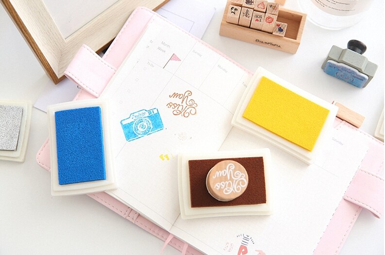 Multipurpose Ink Pad Stamps Ink Pad Craft Ink Pad Colorful Etsy Canada