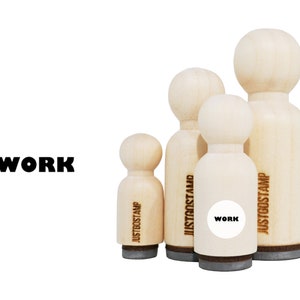 Werk rubber stempel - laser gegraveerd rubber stempel voor crafting, stempelen, planners