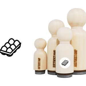 Sello de goma de huevos - Sello de goma grabado con láser para artesanía, estampado, planificadores - Sello de lista de compras - Sello de productos lácteos
