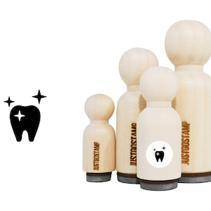 Carimbo de borracha de dente - Carimbo de borracha gravado a laser para artesanato, carimbo, planejadores