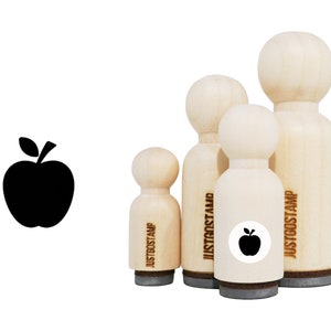 Apple Rubber Stamp - Tampon en caoutchouc gravé au laser pour l’artisanat, l’estampage, les planificateurs - Fruit Stamp