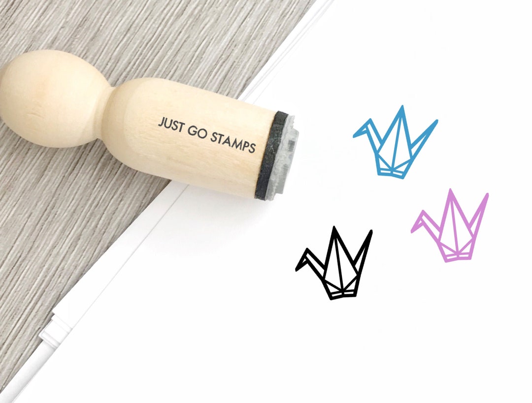 Origami Crane Rubber Stamp Φ16mm/20mm/25mm Rubber Stamp Etsy