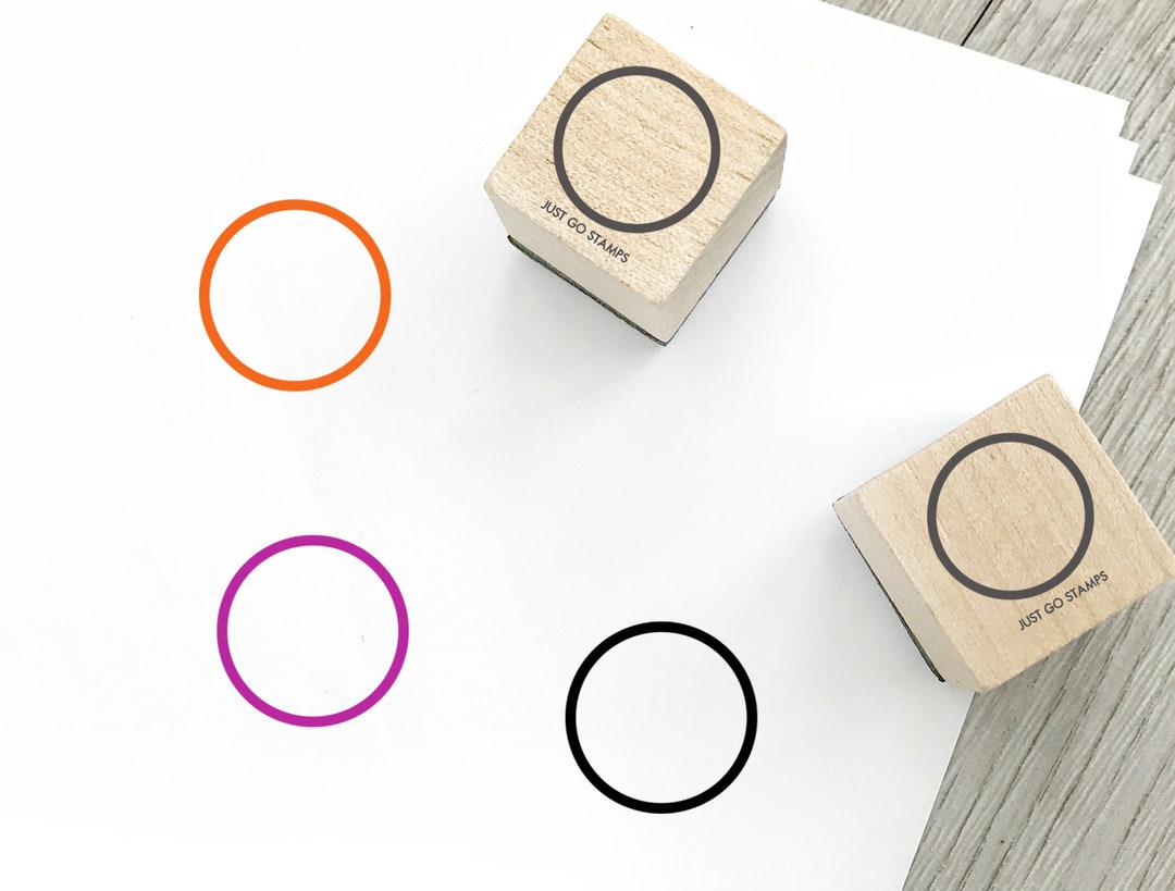Circle Rubber Stamp Φ20/30/40mm Mini Stamp Circle Shape Etsy