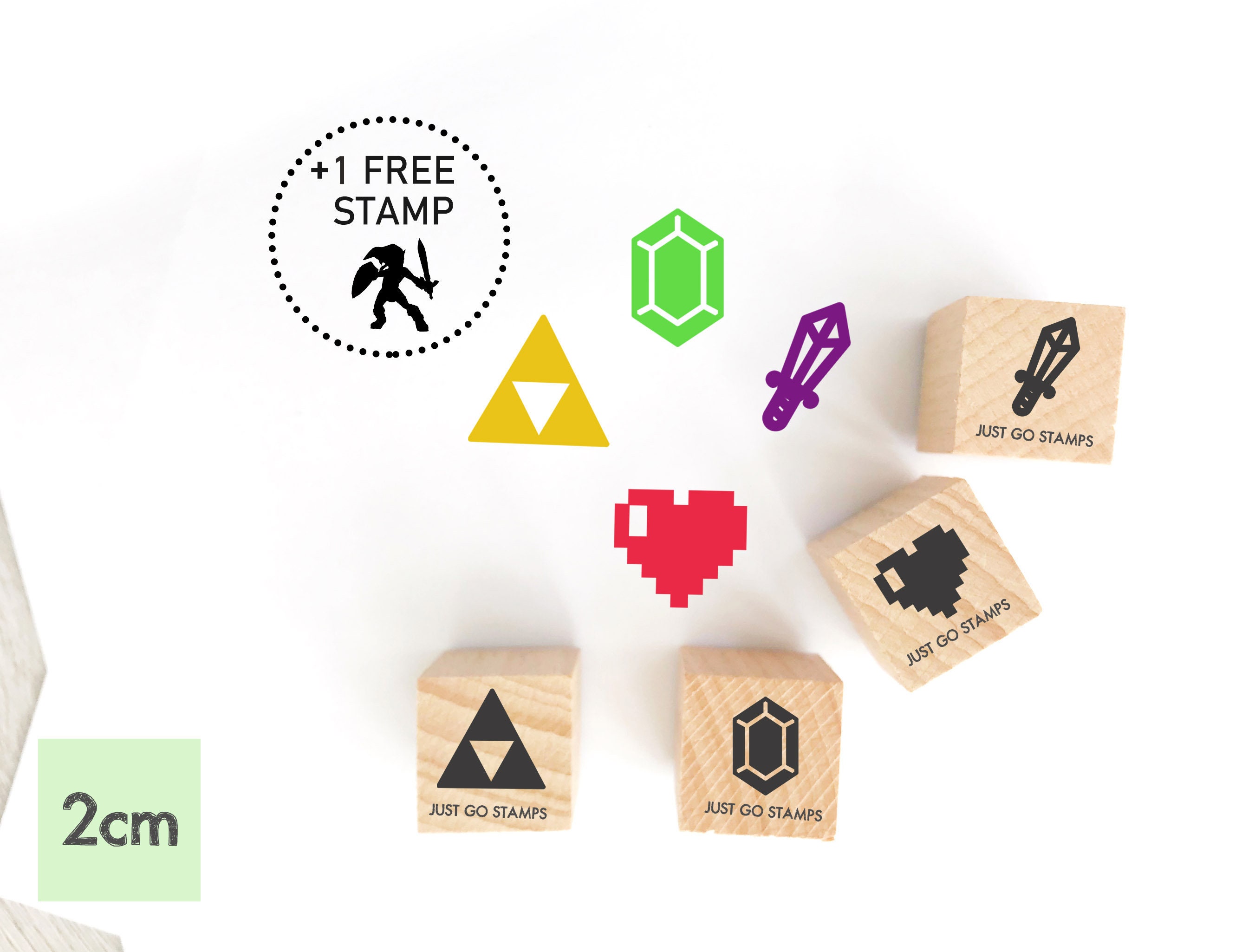 Set of 4 - Legend of Zelda Rubber Stamp - Φ20/30/40mm Mini Stamp