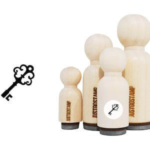 Key Rubber Stamp - Tampon en caoutchouc gravé au laser pour l’artisanat, l’estampage, les planificateurs