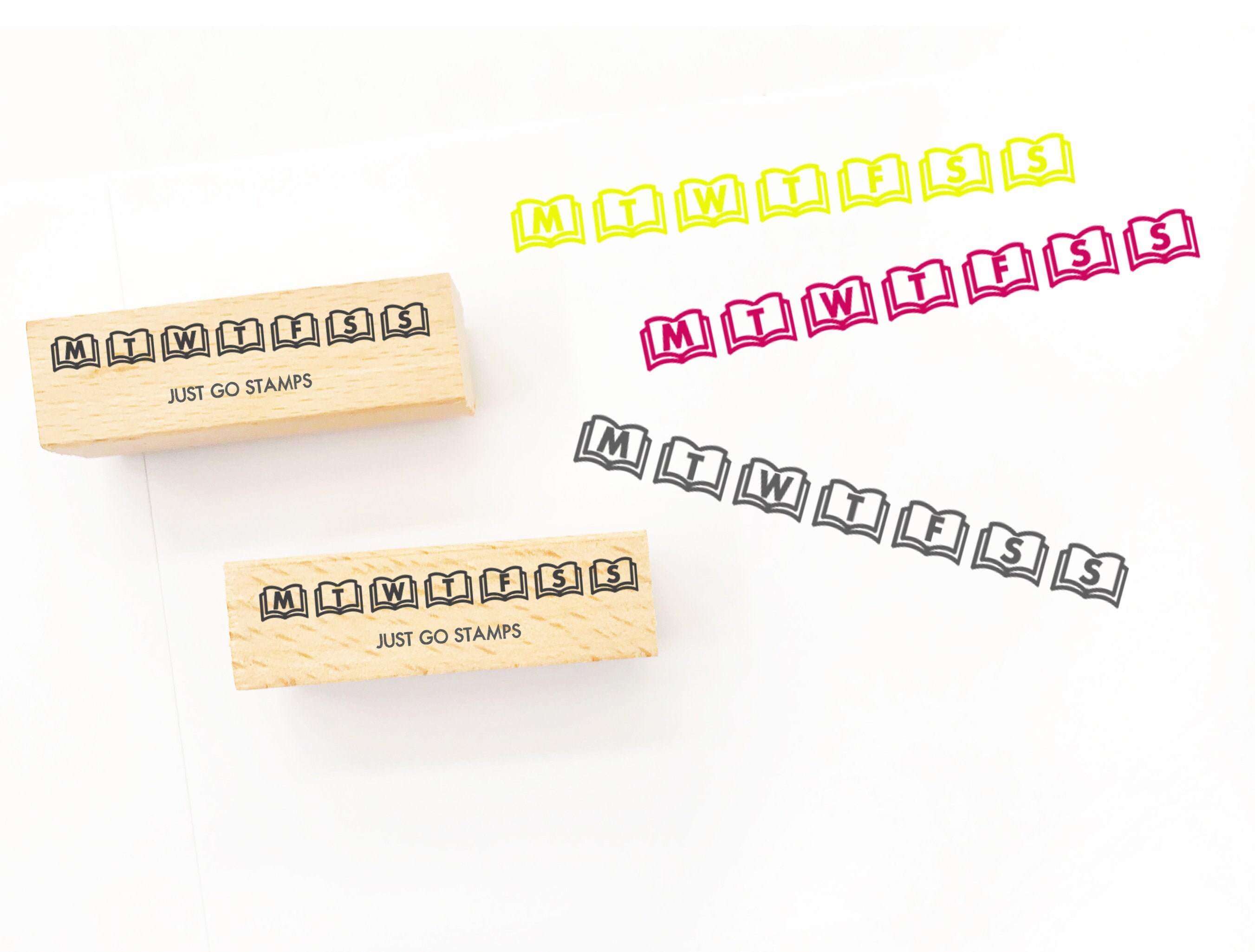 Reading Books Stripe Rubber Stamp - Φ10 X 45mm Mini Stamp ...