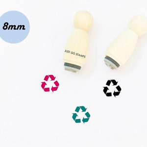 Recycling Stempel - 8mm Ministempel - Kreis Stempel