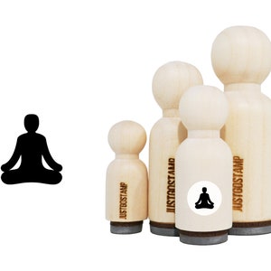 Yoga Rubber Stamp - Laser Engraved Rubber Stamp for Crafting, Stamping, Planners