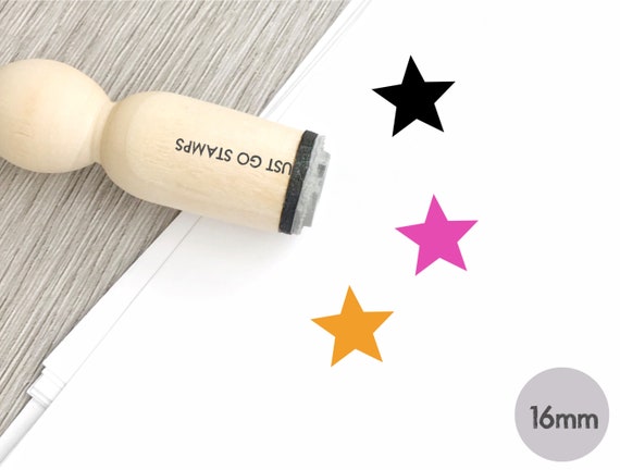 Planner Stamp 16mm 10mm 20mm Mini Stamps Cute Star Stamp Pentagram Stamp S637 Star Rubber Stamp