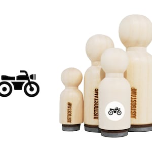 Motorfiets Rubber Stamp - Laser gegraveerde rubberen stempel voor crafting, stempelen, planners