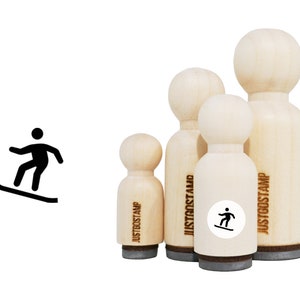 Skistempel - Lasergraviertes Stempelgummi zum Basteln, Stempeln, Planer - Snowboard stempel , Sport stempel