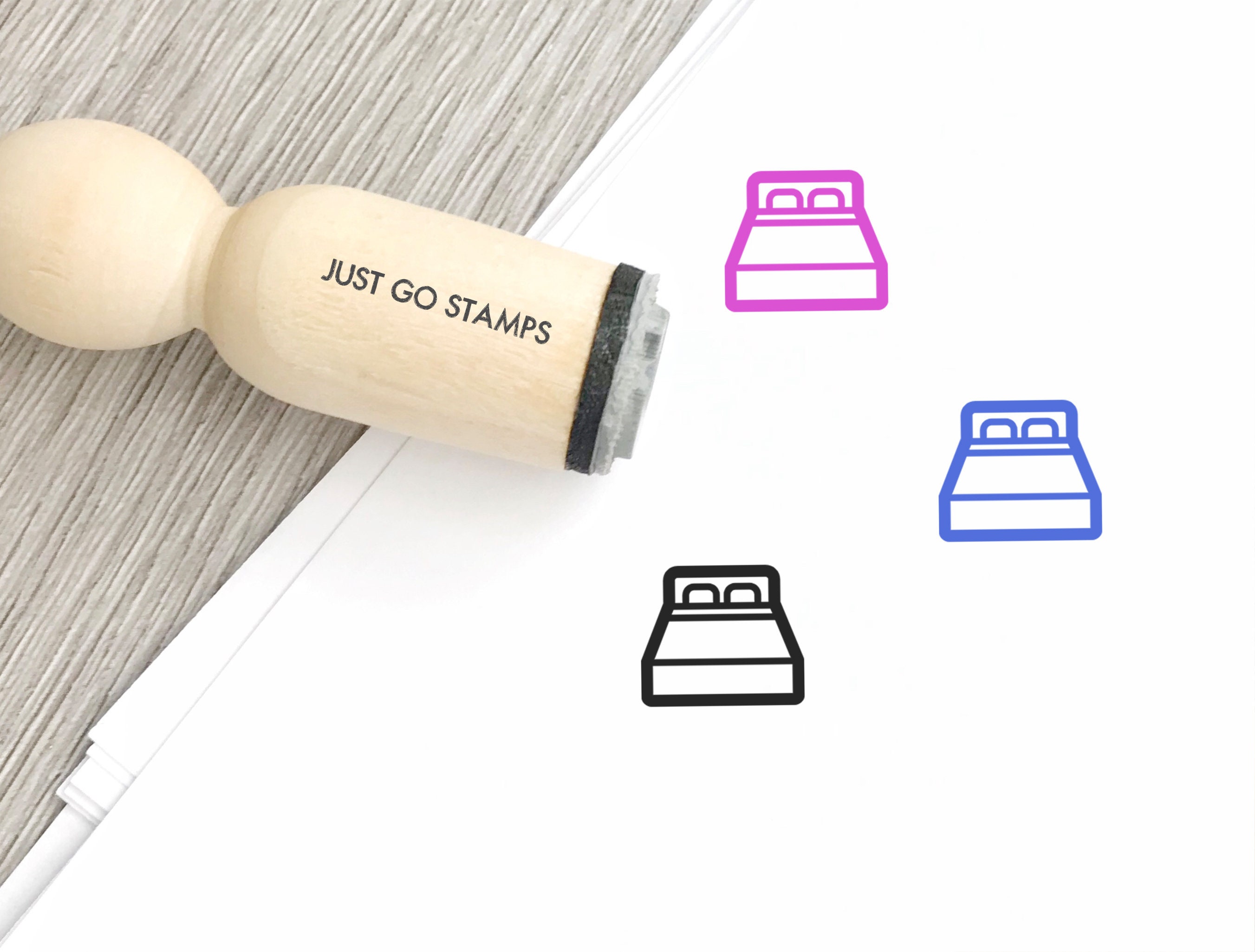 Bed Rubber Stamp Φ16mm Mini Stamp Sleep Stamp Sleeping Etsy