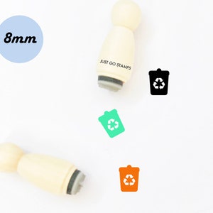 Tampon en caoutchouc pour corbeille - Mini tampon Φ8 mm - Tampon en caoutchouc pour recyclage - Tampon en caoutchouc pour corbeille