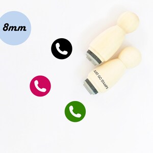 Timbre en caoutchouc de téléphone - '8mm Mini Timbre - Timbre de numéro de téléphone - Timbre de téléphone portable