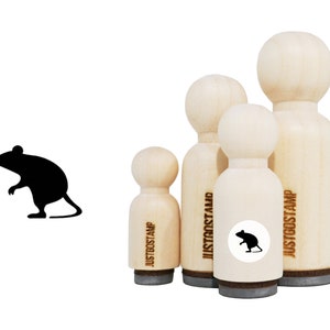 Ratten Rubber Stamp - Laser gegraveerde rubberen stempel voor crafting, stempelen, planners - muizen stempel, muis stempel