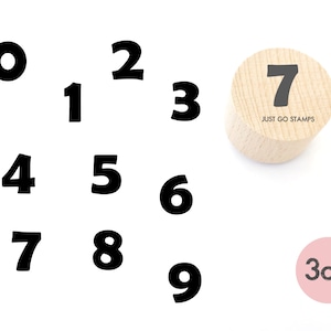 Nombres Rubber Stamp - 30mm Mini Timbre - Date, Timbre numéro