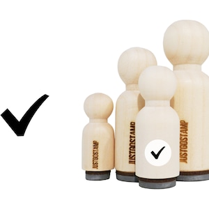 Vinkje Rubber Stempel - Laser Gegraveerd Rubber Stempel voor Crafting, Stempelen, Planners