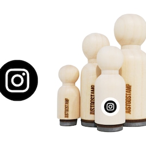 instagram Rubber Stamp - Laser Engraved Rubber Stamp for Crafting, Stamping, Planners - Social Media Stamp