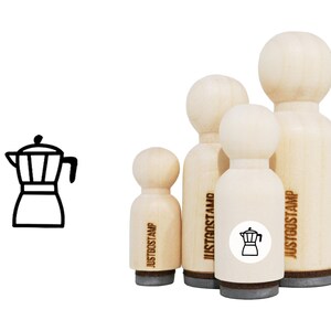 Koffiezetapparaat Rubber stempel - Laser gegraveerd rubber stempel voor crafting, stempelen, planners