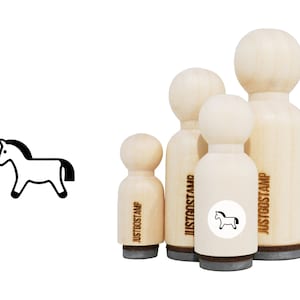 Pferdestempel - Lasergraviertes Stempelgummi zum Basteln, Stempeln, Planer - Tierstempel