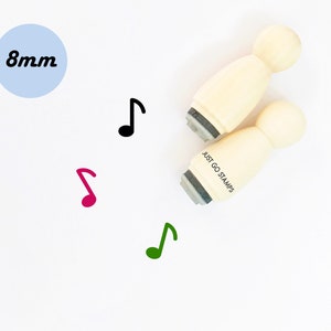 Musik-Hinweis-Stempel - 8mm Mini-Stempel - musikalische Stempel
