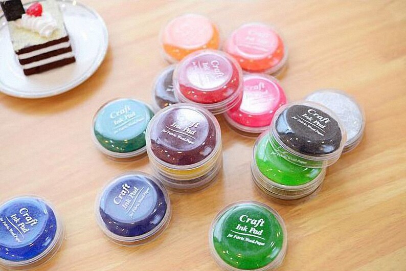 Craft ink pad Stamps ink pad Circle Multipurpose ink pad Colorful ink pad Fingerprint ink pad