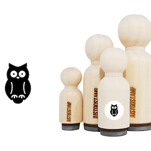 Owl Rubber Stamp - Tampon en caoutchouc gravé au laser pour l’artisanat, l’estampage, les planificateurs
