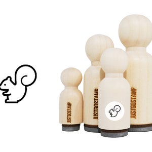 Eekhoorn Rubber Stempel - Laser gegraveerd Rubber Stempel voor Crafting, Stempelen, Planners