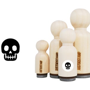Skull Rubber Stamp - Laser gegraveerd rubber stempel voor crafting, stempelen, planners