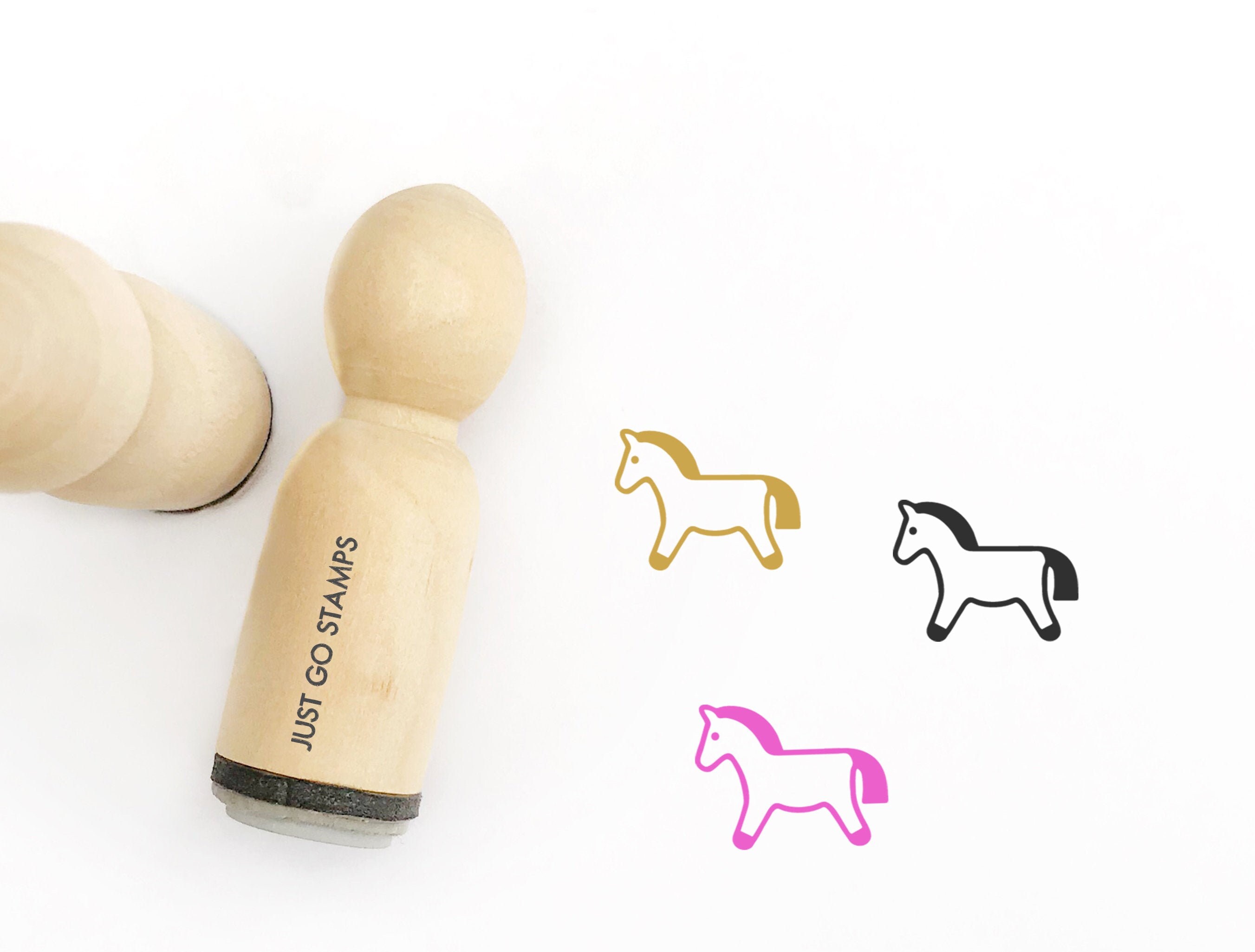 Cute Horse Rubber Stamp - 16mm/20mm/25mm Rubber Stamp - Animal Stamp -  Planner Stamp