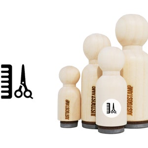 Haircut Rubber Stamp - Laser Engraved Rubber Stamp for Crafting, Stamping, Planners