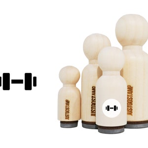 Dumbbell Rubber Stamp - Tampon en caoutchouc gravé au laser pour l’artisanat, l’estampage, les planificateurs