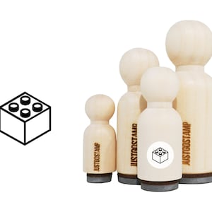 Blocs de construction Tampon en caoutchouc - Tampon en caoutchouc gravé au laser pour l’artisanat, l’estampage, les planificateurs - Tampon de blocs de construction