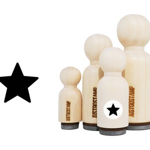Star Rubber Stamp - Laser gegraveerde rubber stempel voor crafting, stempelen, planners