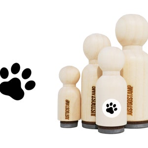 Paw Rubber Stamp - Laser Engraved Rubber Stamp for Crafting, Stamping, Planners