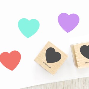 Sello de goma para el corazón - Mini sello de 20/30/40 mm - sello de forma de amor