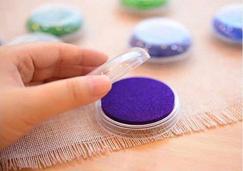 Craft ink pad Stamps ink pad Circle Multipurpose ink pad Colorful ink pad Fingerprint ink pad
