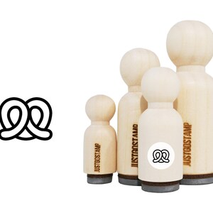 Brezel Stempel - Lasergraviertes Stempelgummi zum Basteln, Stempeln, Planer - Cookie Stempel