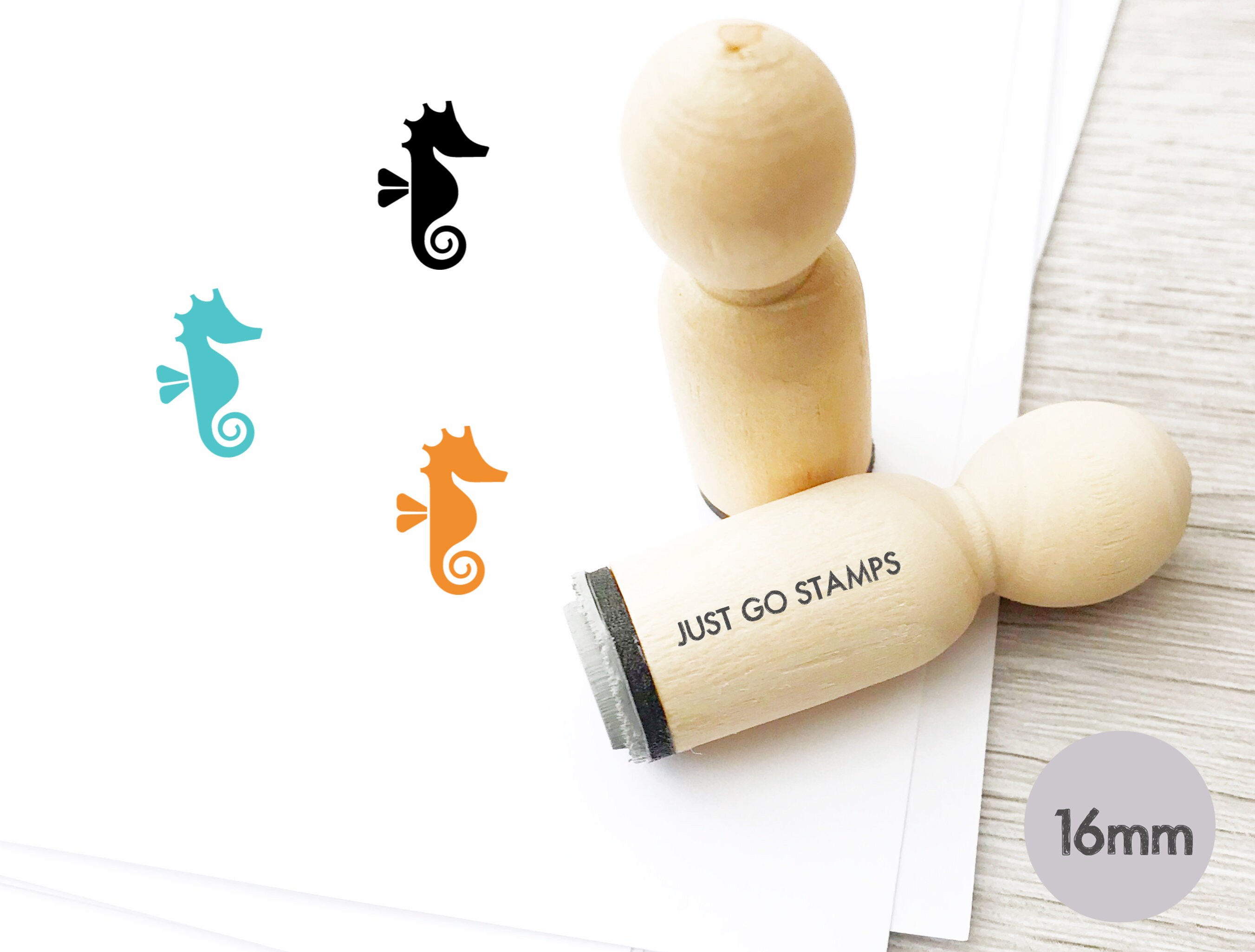 Ocean Creature Rubber Stamps - Set of 4, Wooden Stamps - Etsy