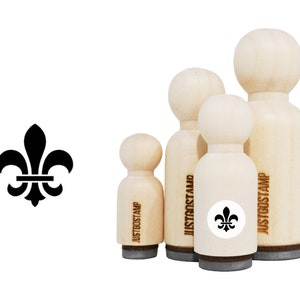 Français Lily Rubber Stamp - Tampon en caoutchouc gravé au laser pour l’artisanat, l’estampage, les planificateurs - Fleur de lis