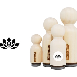 Lotus, Yoga Rubber Stamp - Tampon en caoutchouc gravé au laser pour l’artisanat, l’estampage, les planificateurs